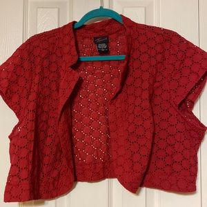 Open weave shrug.